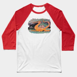 Yellow Dragon Wagon Baseball T-Shirt